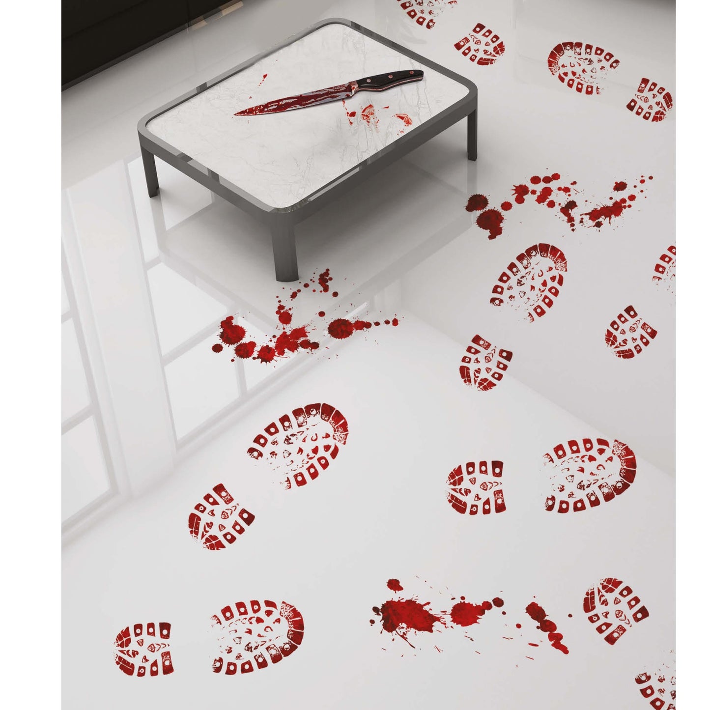 Stickers - Blodiga Fotspår (12st)