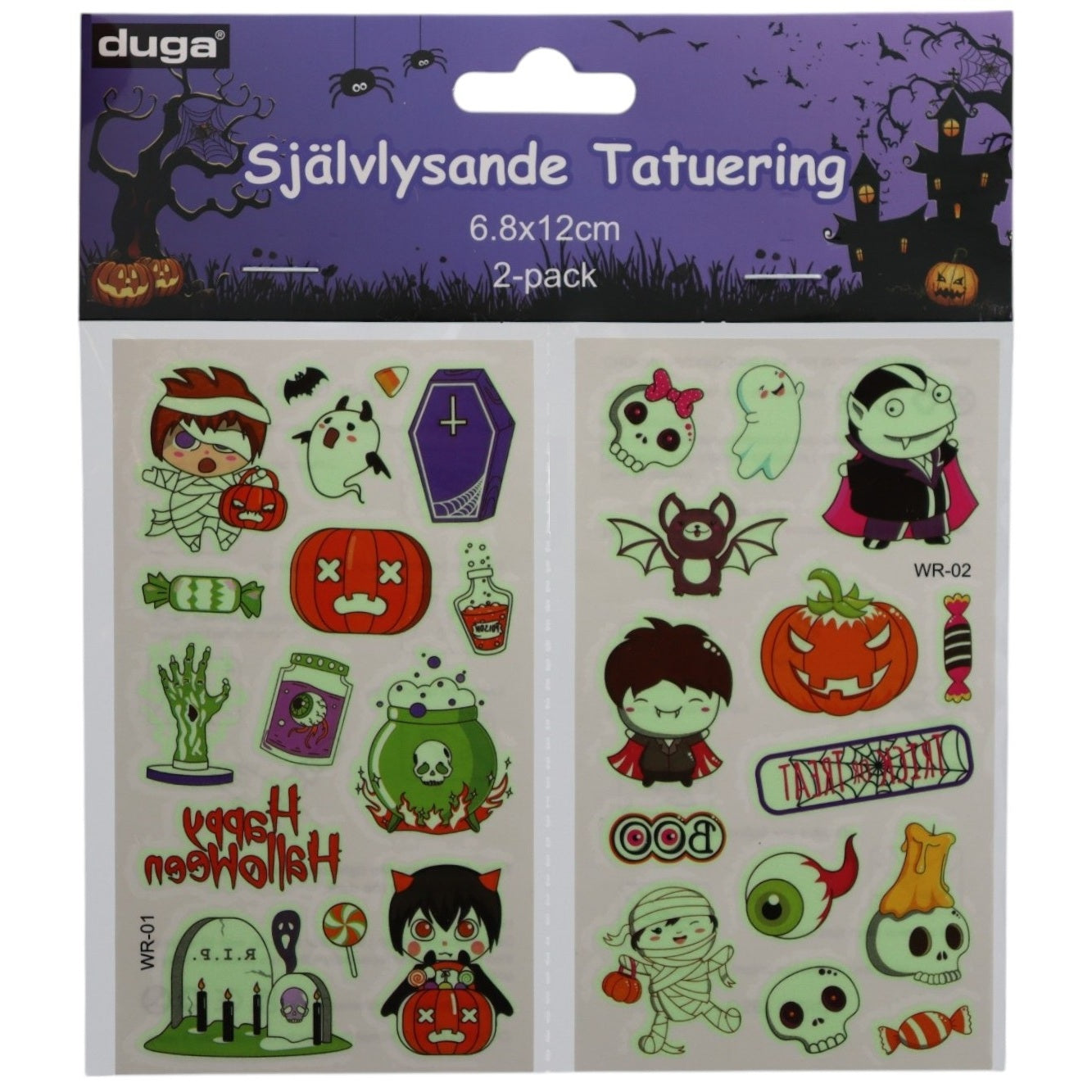 Självlysande Tatueringar - Halloween